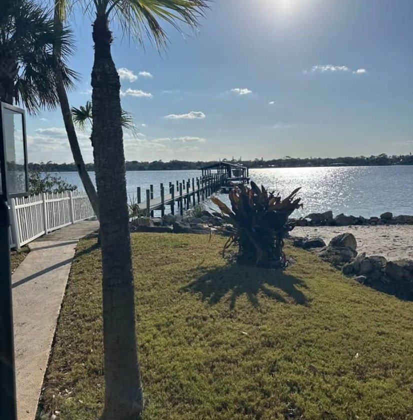 Waterfront shoreline prepared for dock installation